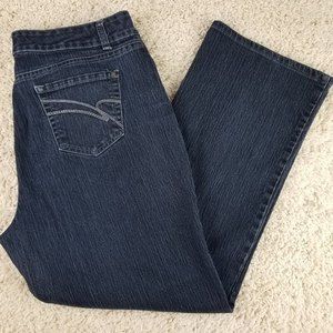 NINE WEST Marianna jeans straight leg dark wash 18